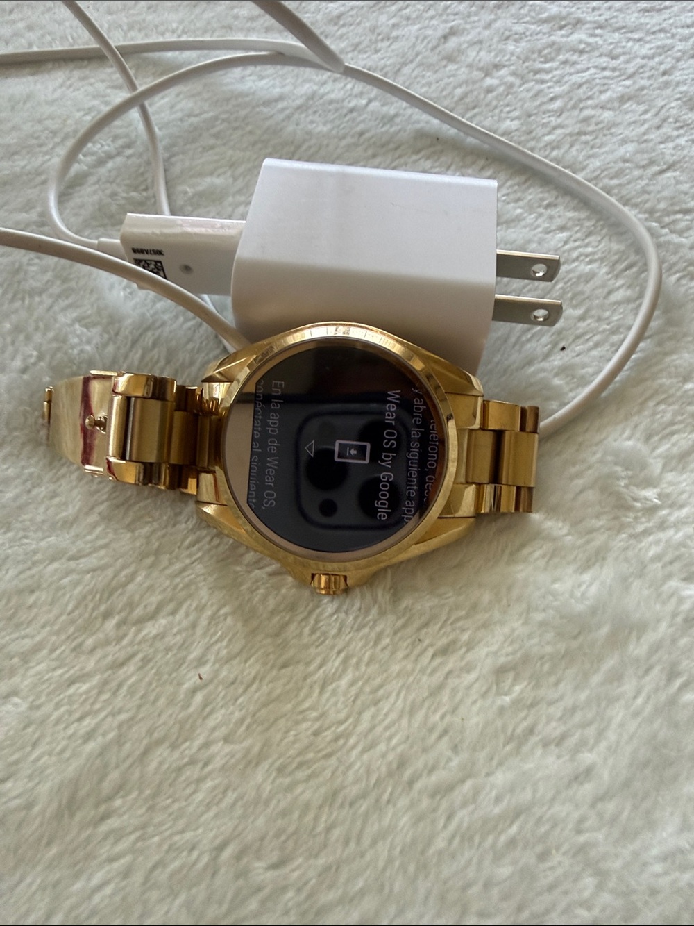 Michael Kors Gold Tone Smartwatch with Metal Bracelet